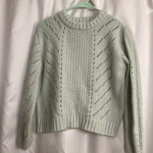 Elodie mint pointelle sweater